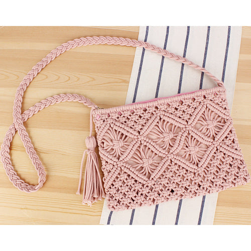 Tassel Handheld Woven Bag Retro Handheld Woven Bag Summer Vacation Tourism Beach Bag